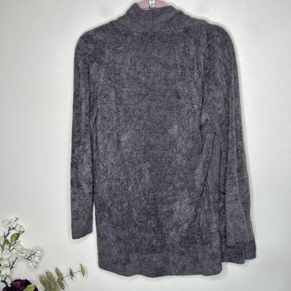 BAREFOOT DREAMS Cozy Chic Light Cardigan Carbon Gray Brown Sz S {2C24} - Picture 3 of 5